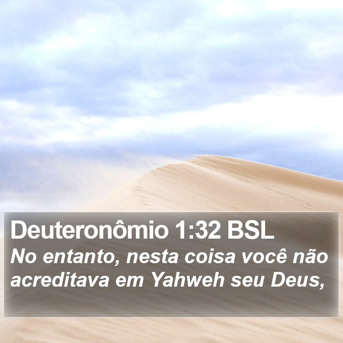 Deuteronômio 1:32 BSL Bible Study