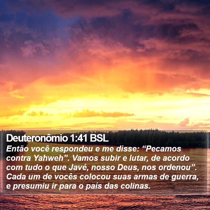 Deuteronômio 1:41 BSL Bible Study