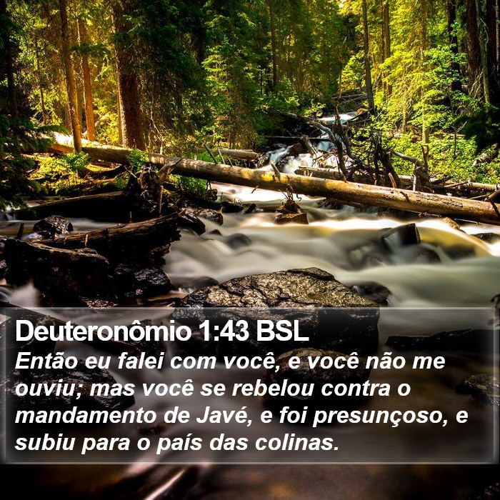 Deuteronômio 1:43 BSL Bible Study