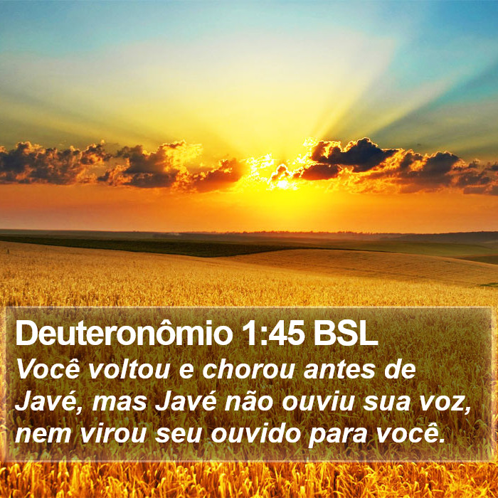 Deuteronômio 1:45 BSL Bible Study