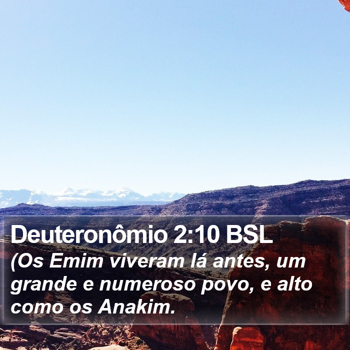 Deuteronômio 2:10 BSL Bible Study