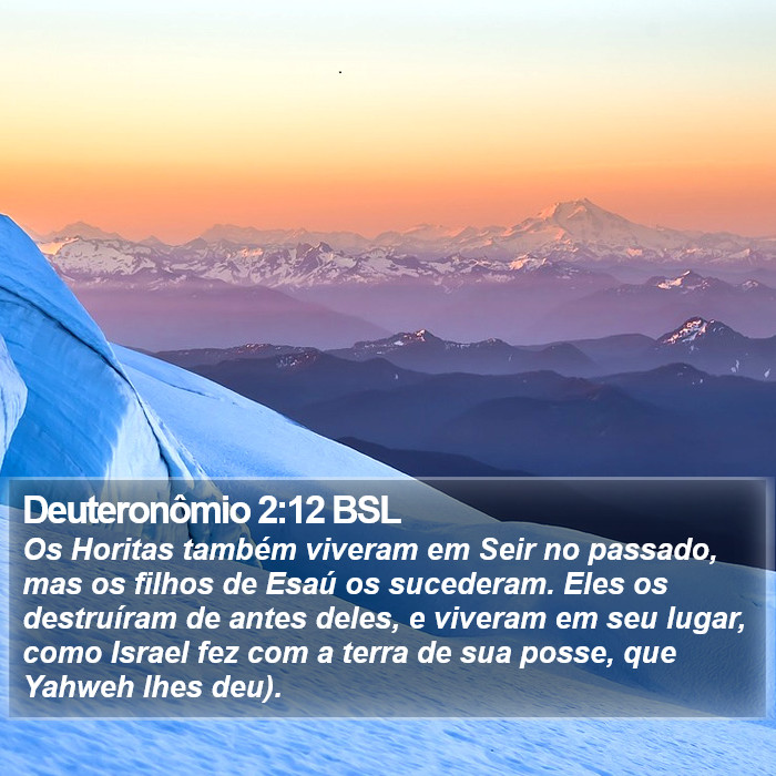 Deuteronômio 2:12 BSL Bible Study