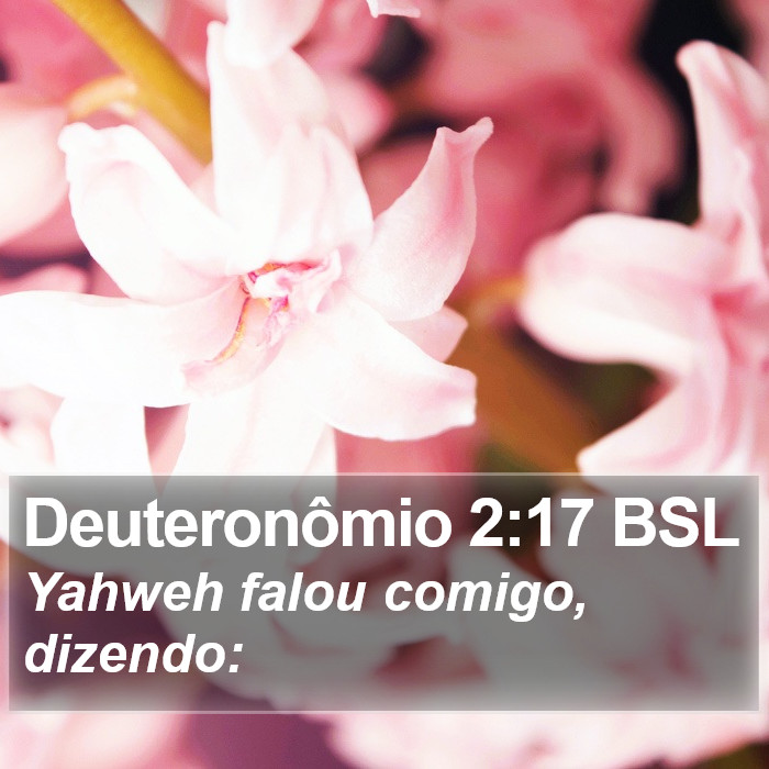 Deuteronômio 2:17 BSL Bible Study