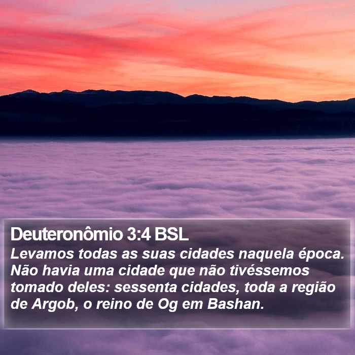 Deuteronômio 3:4 BSL Bible Study