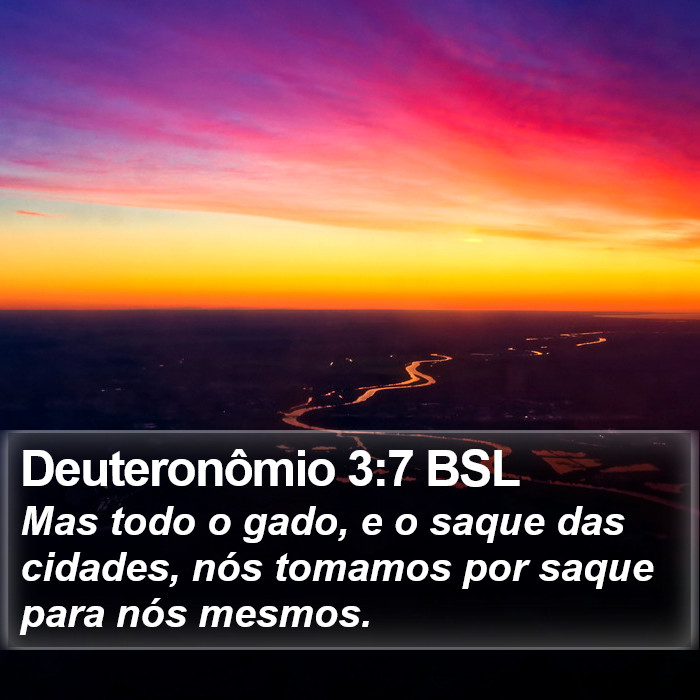 Deuteronômio 3:7 BSL Bible Study