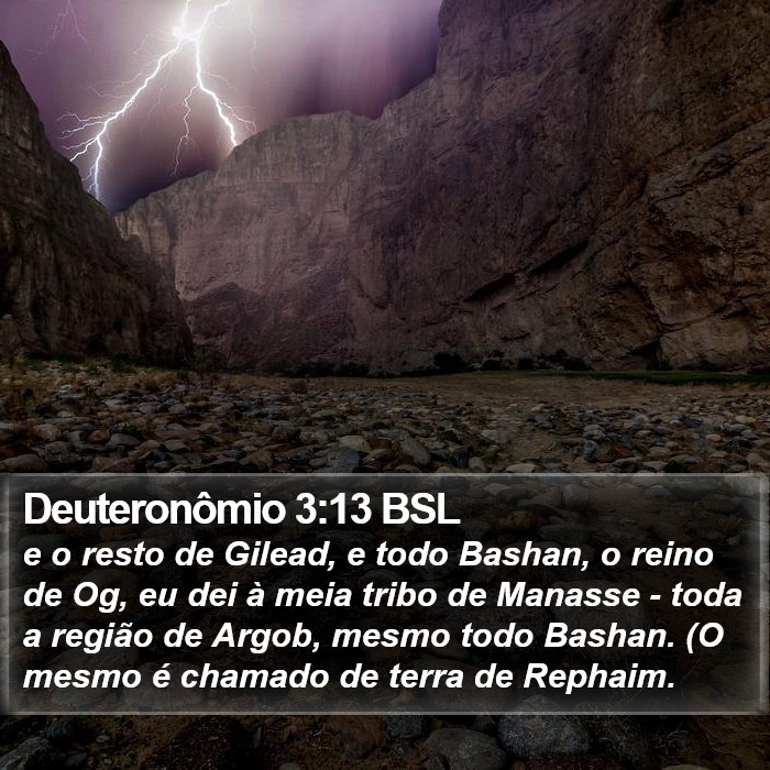 Deuteronômio 3:13 BSL Bible Study