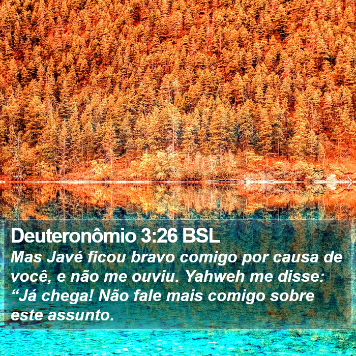 Deuteronômio 3:26 BSL Bible Study