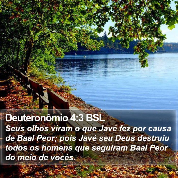 Deuteronômio 4:3 BSL Bible Study