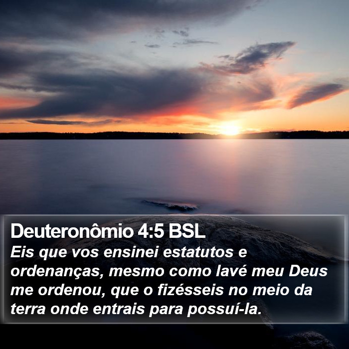 Deuteronômio 4:5 BSL Bible Study