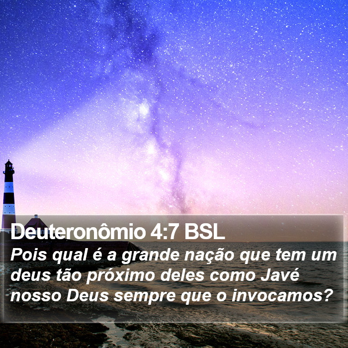 Deuteronômio 4:7 BSL Bible Study