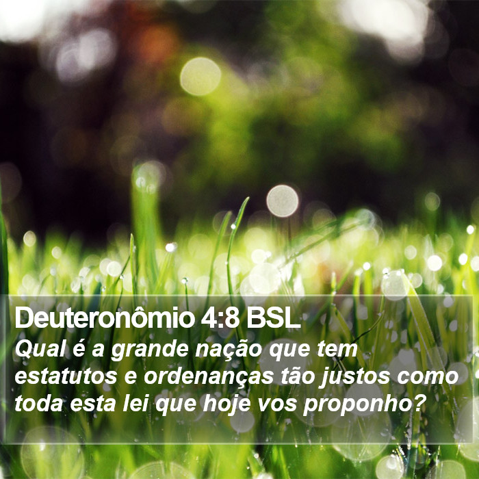 Deuteronômio 4:8 BSL Bible Study