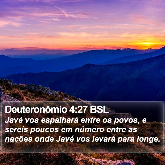 Deuteronômio 4:27 BSL Bible Study