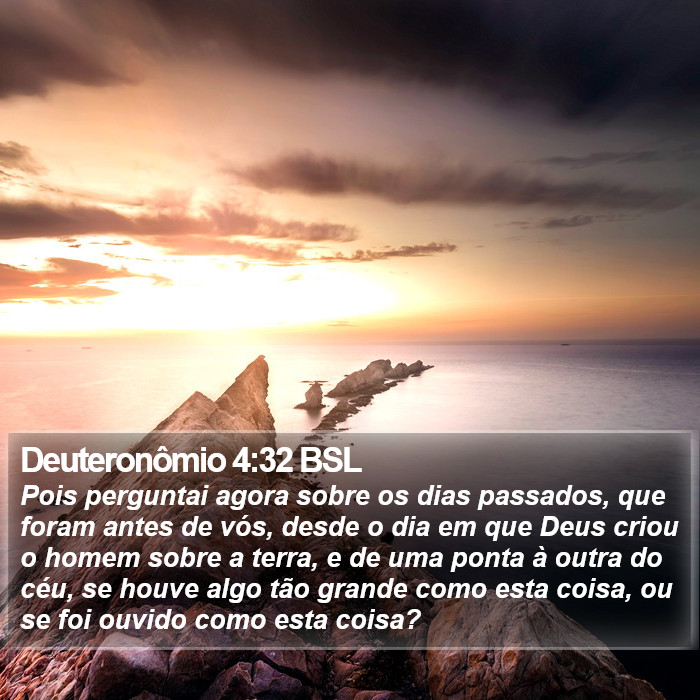 Deuteronômio 4:32 BSL Bible Study