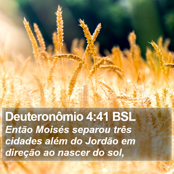 Deuteronômio 4:41 BSL Bible Study