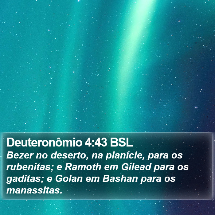 Deuteronômio 4:43 BSL Bible Study