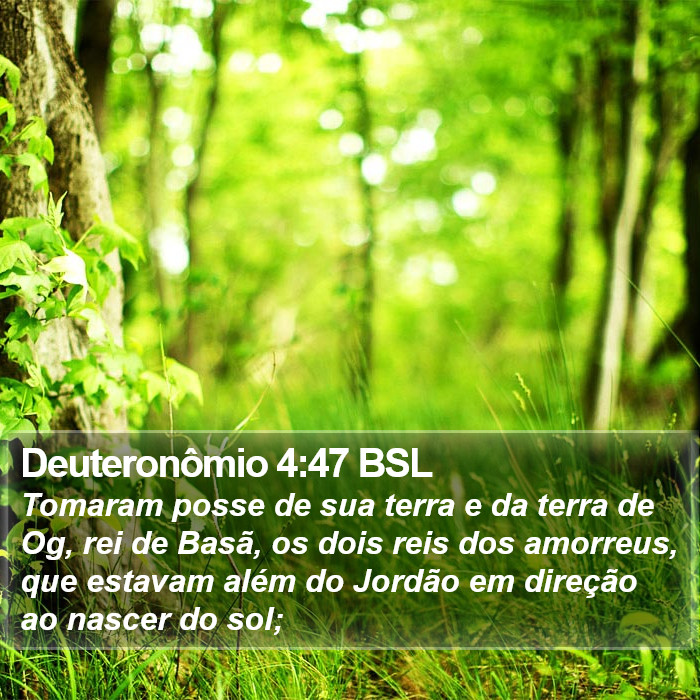 Deuteronômio 4:47 BSL Bible Study