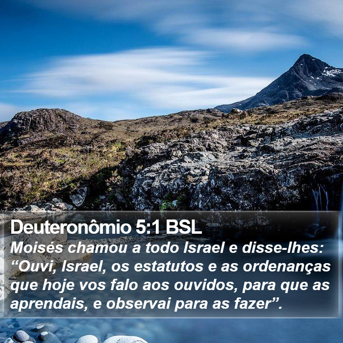 Deuteronômio 5:1 BSL Bible Study