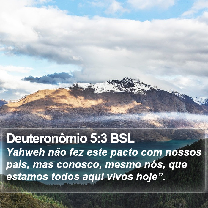 Deuteronômio 5:3 BSL Bible Study