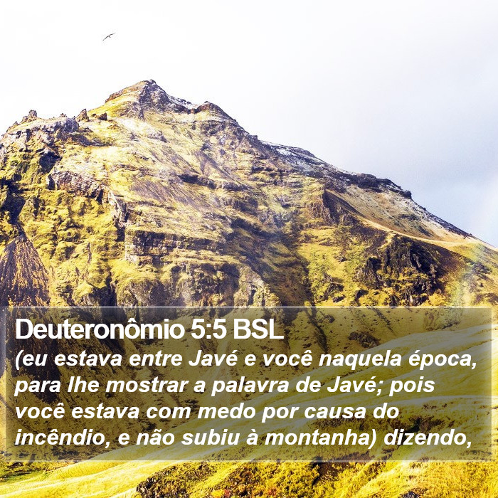 Deuteronômio 5:5 BSL Bible Study