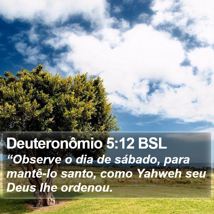 Deuteronômio 5:12 BSL Bible Study