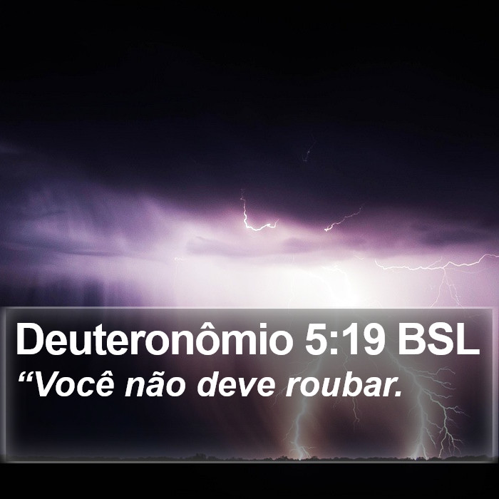 Deuteronômio 5:19 BSL Bible Study