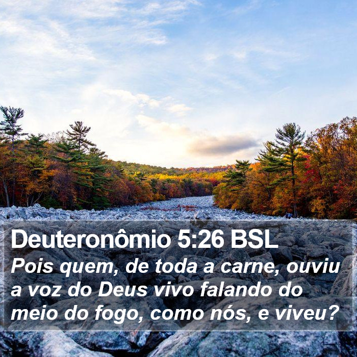 Deuteronômio 5:26 BSL Bible Study