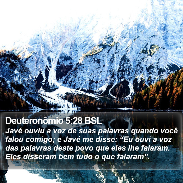 Deuteronômio 5:28 BSL Bible Study