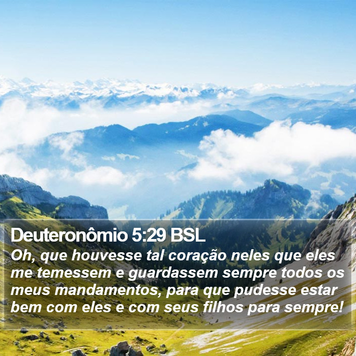 Deuteronômio 5:29 BSL Bible Study