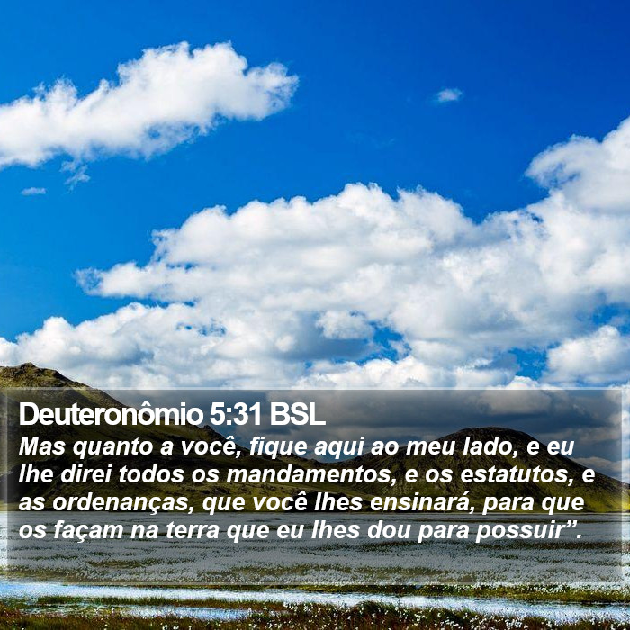 Deuteronômio 5:31 BSL Bible Study