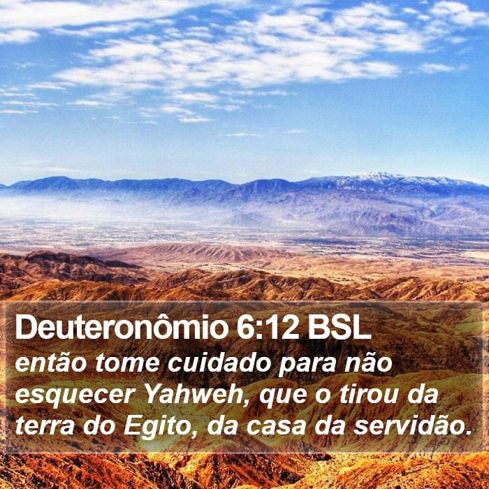 Deuteronômio 6:12 BSL Bible Study