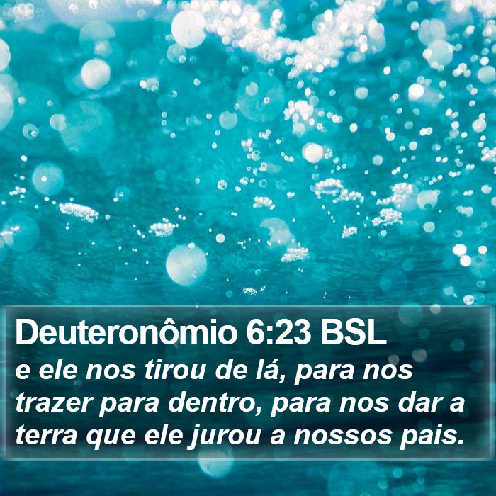 Deuteronômio 6:23 BSL Bible Study