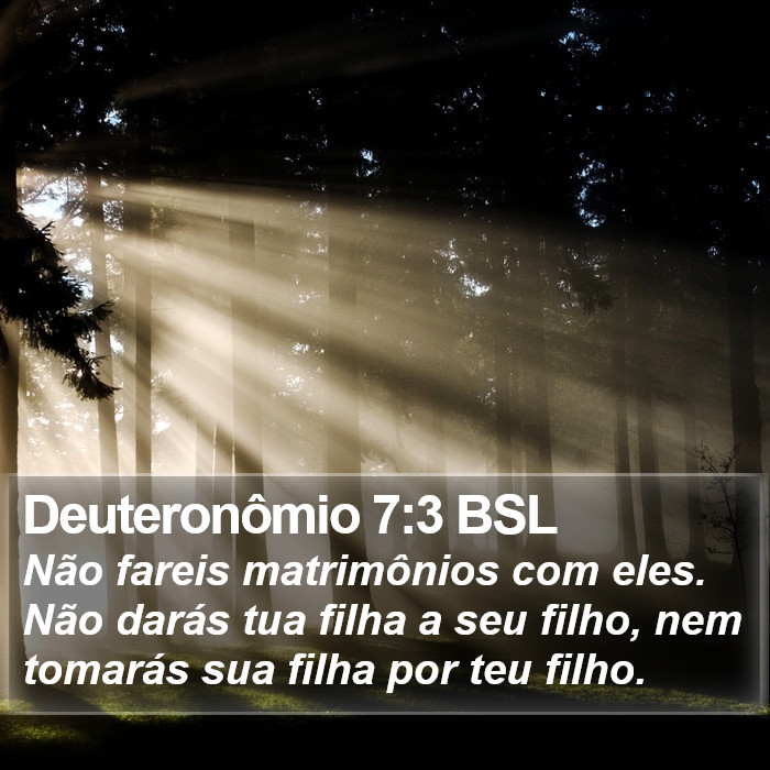 Deuteronômio 7:3 BSL Bible Study
