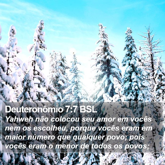 Deuteronômio 7:7 BSL Bible Study