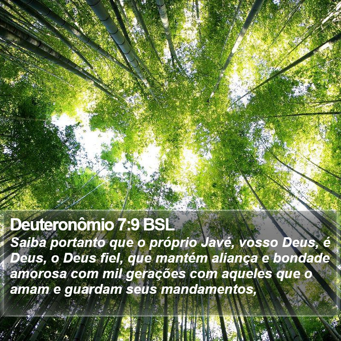Deuteronômio 7:9 BSL Bible Study