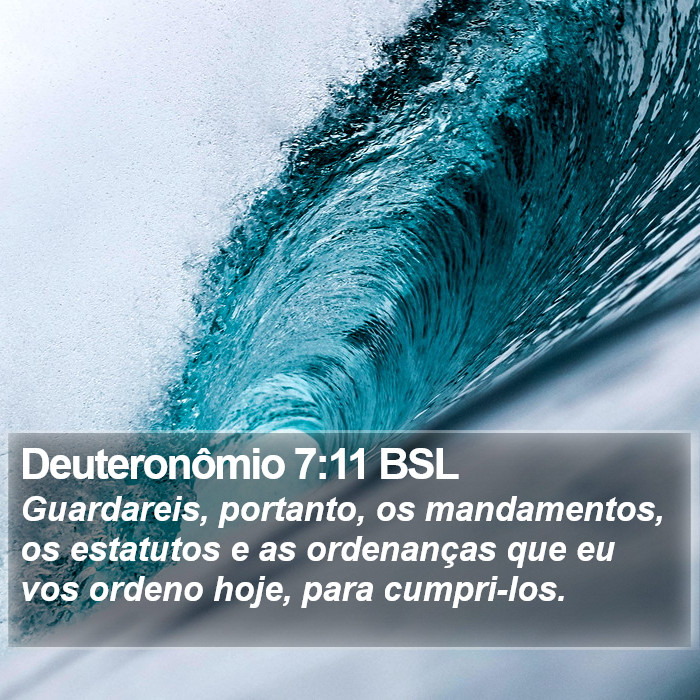 Deuteronômio 7:11 BSL Bible Study