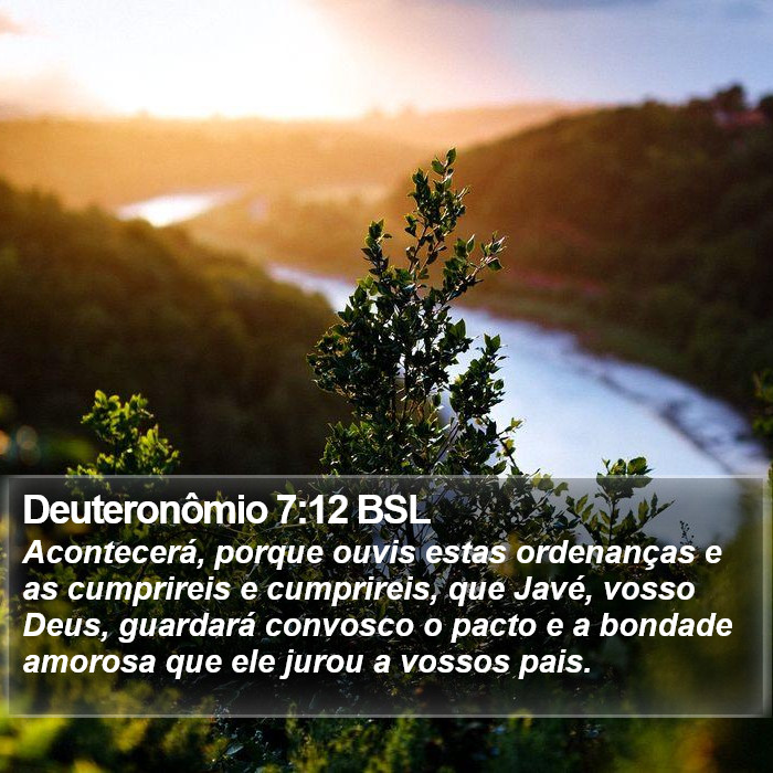 Deuteronômio 7:12 BSL Bible Study