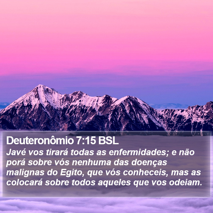Deuteronômio 7:15 BSL Bible Study