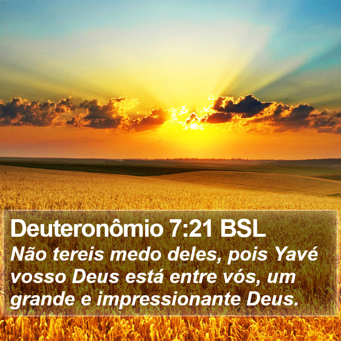 Deuteronômio 7:21 BSL Bible Study