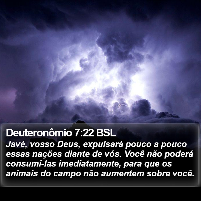 Deuteronômio 7:22 BSL Bible Study