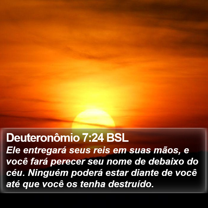 Deuteronômio 7:24 BSL Bible Study