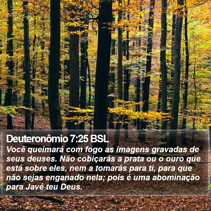 Deuteronômio 7:25 BSL Bible Study