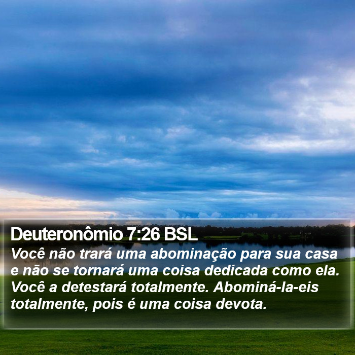 Deuteronômio 7:26 BSL Bible Study
