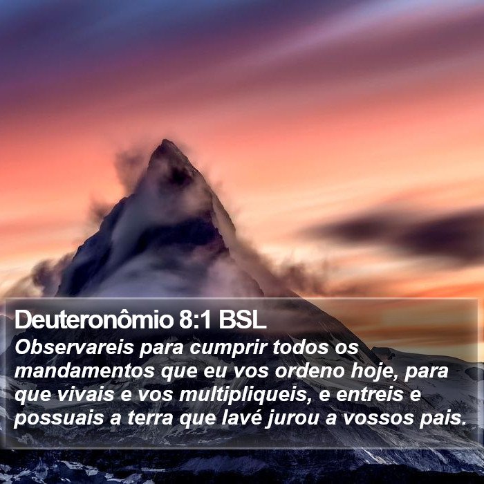 Deuteronômio 8:1 BSL Bible Study