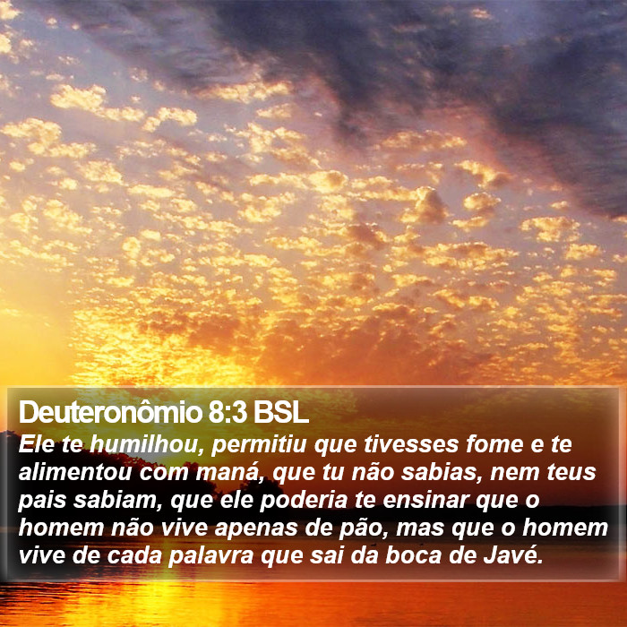 Deuteronômio 8:3 BSL Bible Study