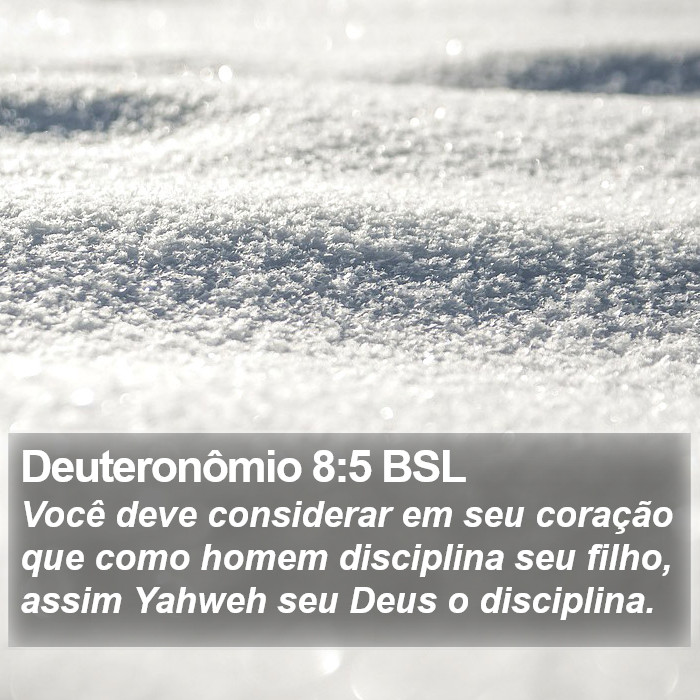 Deuteronômio 8:5 BSL Bible Study