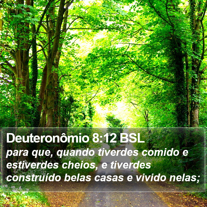 Deuteronômio 8:12 BSL Bible Study