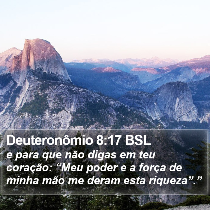 Deuteronômio 8:17 BSL Bible Study