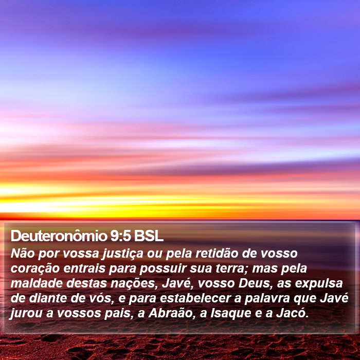 Deuteronômio 9:5 BSL Bible Study