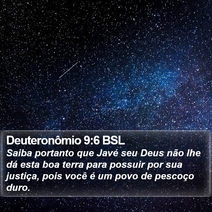 Deuteronômio 9:6 BSL Bible Study