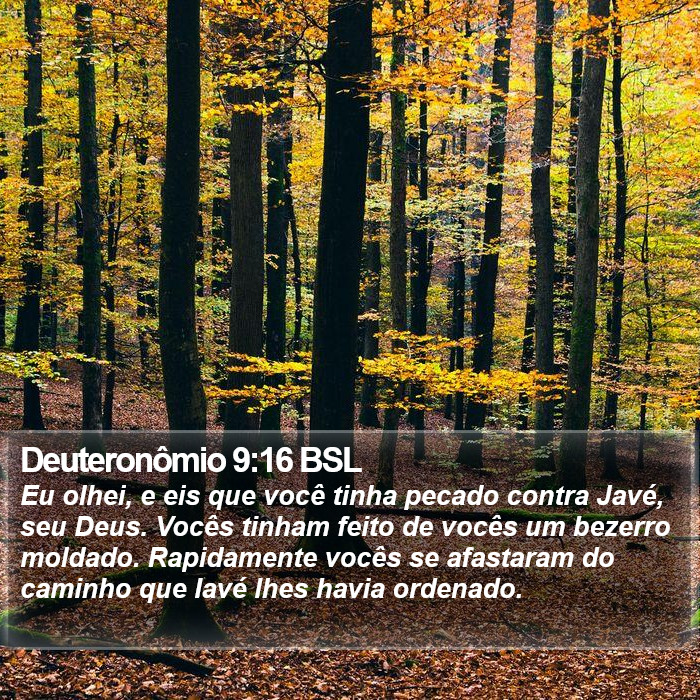 Deuteronômio 9:16 BSL Bible Study
